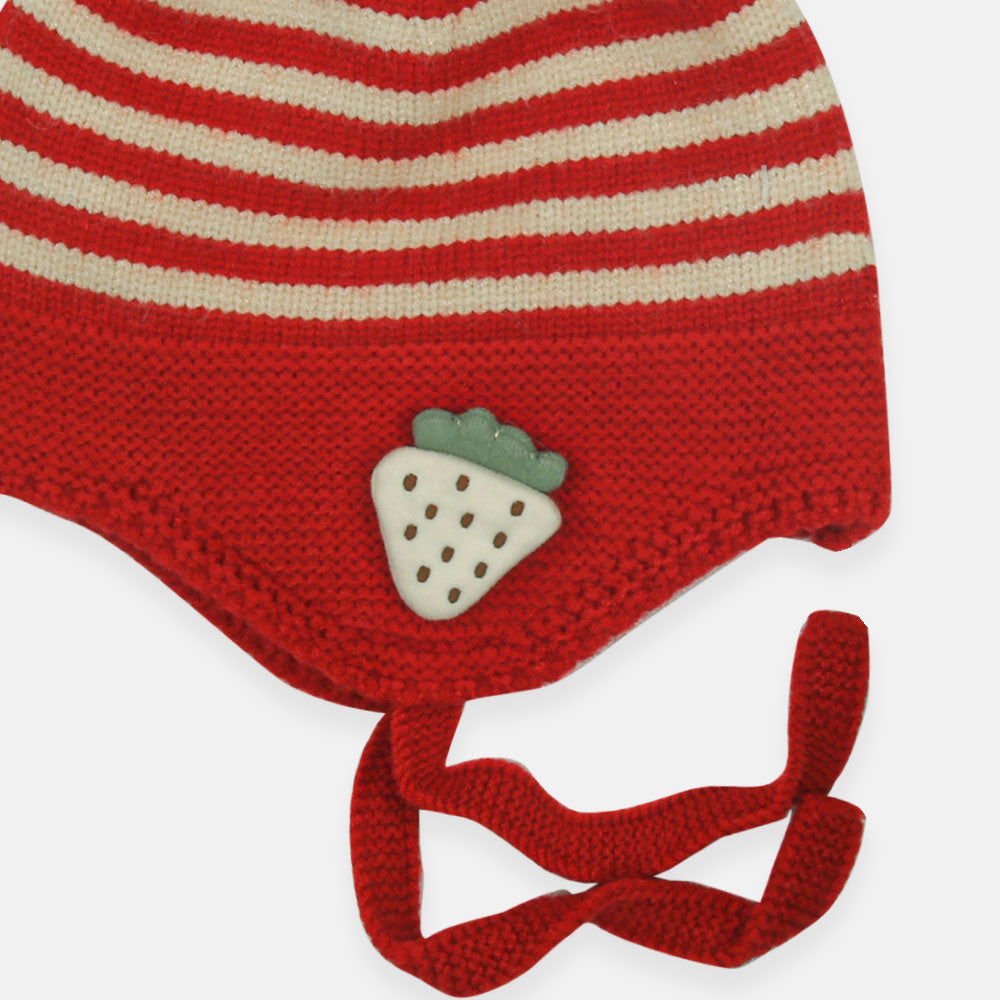 WINTER CAP SIZE: 44-48 CM RED STRIPES