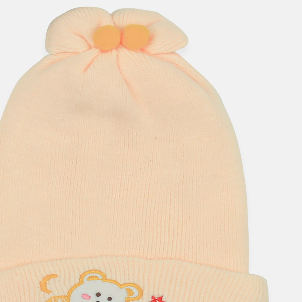 BABY WINTER CAP PEACH