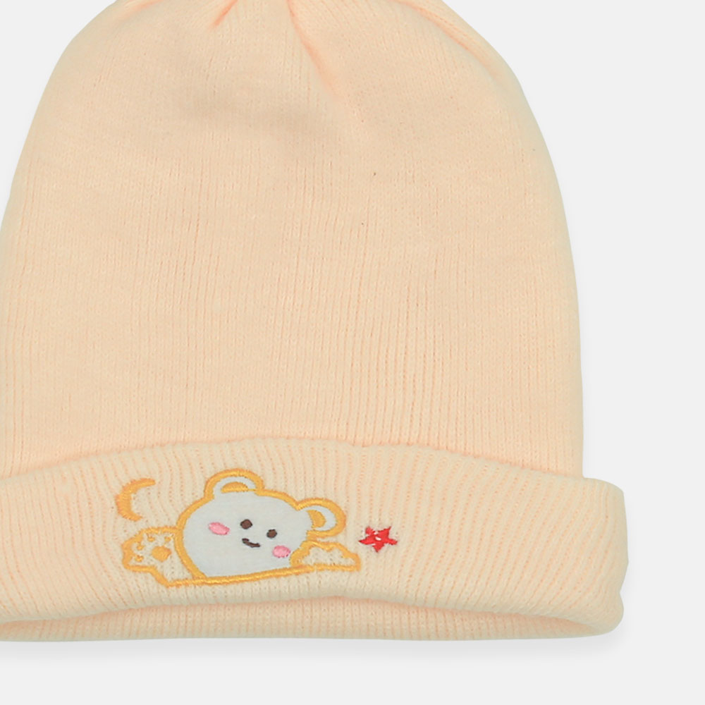 BABY WINTER CAP PEACH