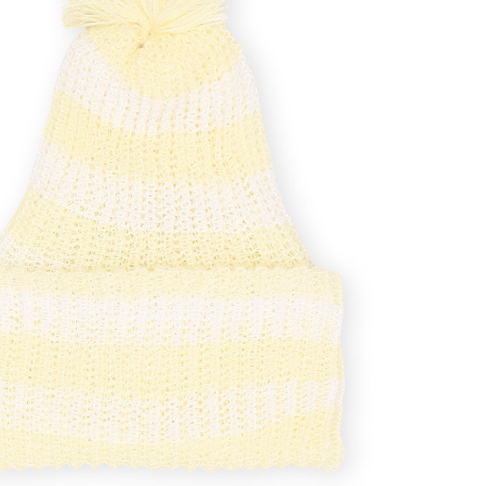 BABY WOOLEN CAP YELLOW STRIPED