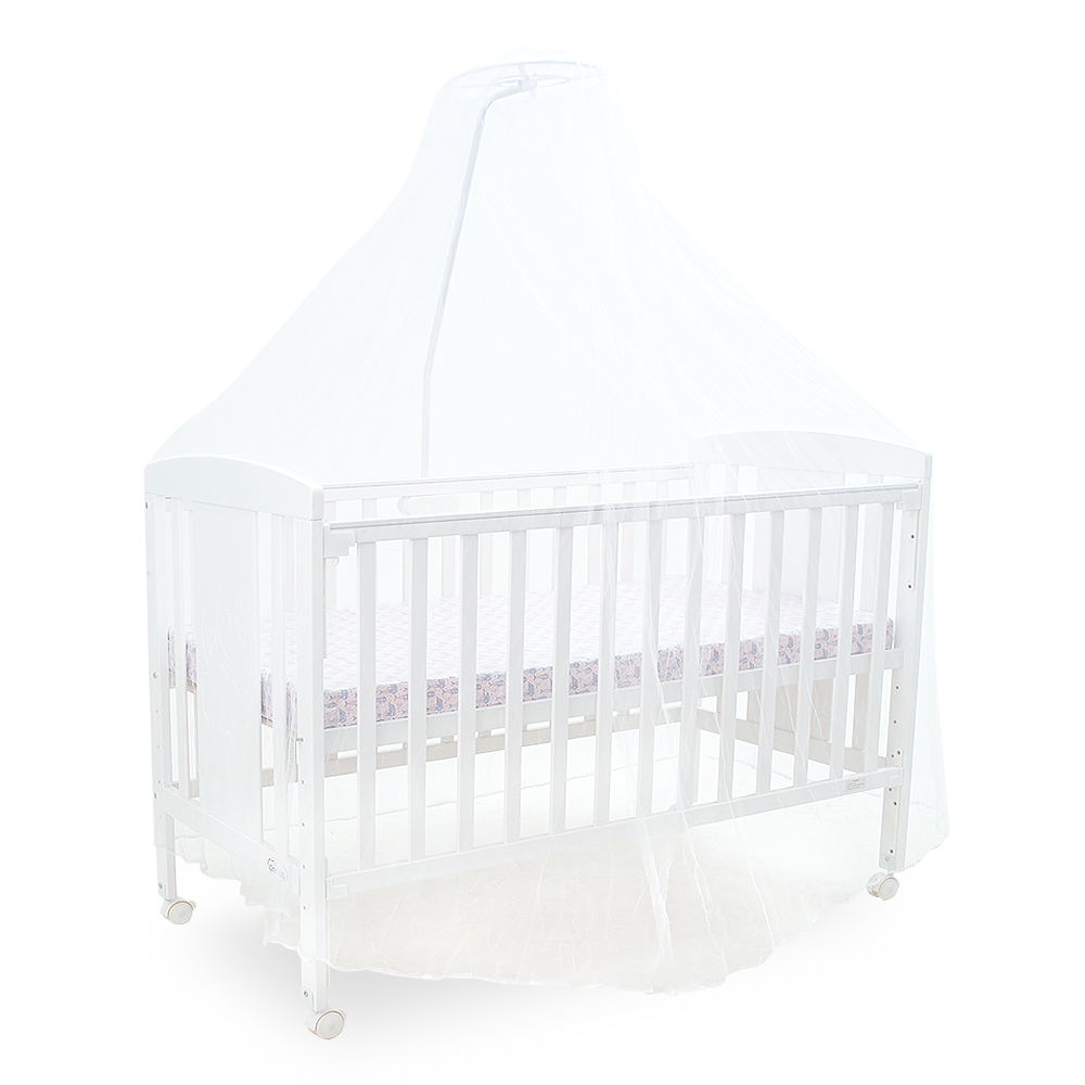 WOODEN COT - WHITE