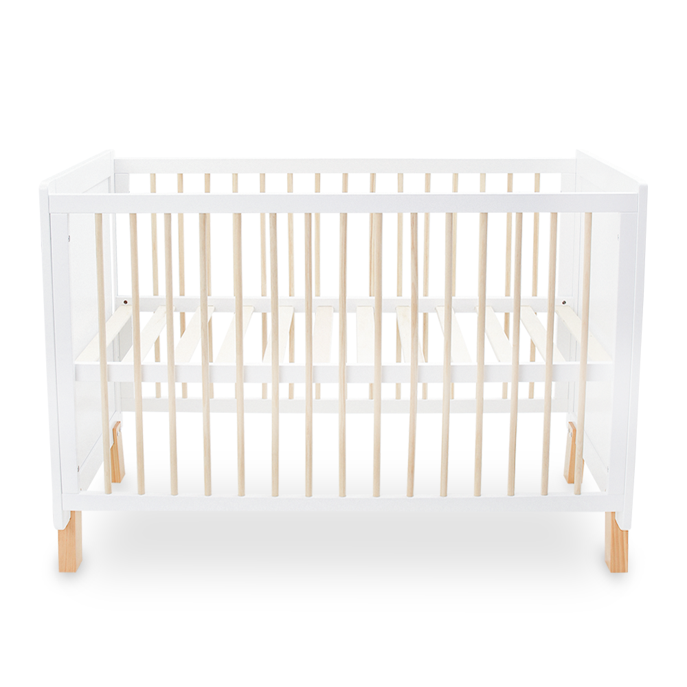 WOODEN COT - WHITE