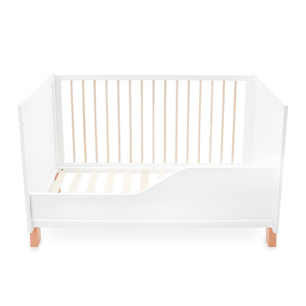 WOODEN COT - WHITE