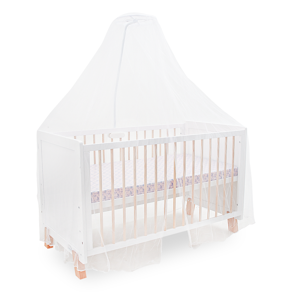 WOODEN COT - WHITE