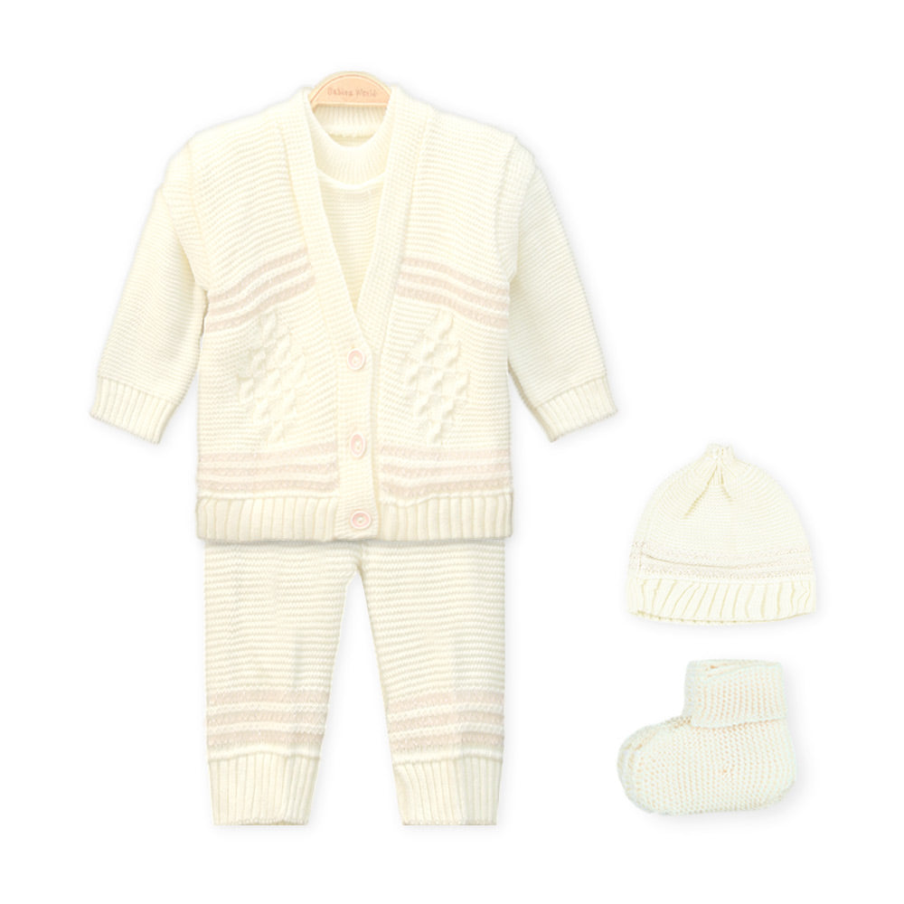 BABY WOOLEN SUIT PK-4 SKYLINE PINK