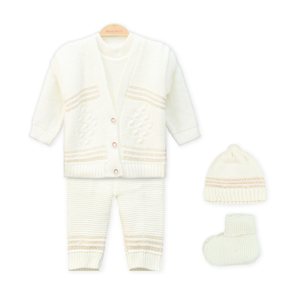 BABY WOOLEN SUIT PK-4 MOONBEAM BROWN