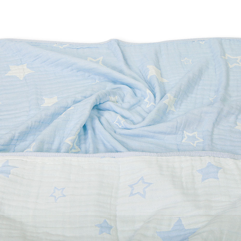 WRAPING SHEET MUSLIN BLUE STARS
