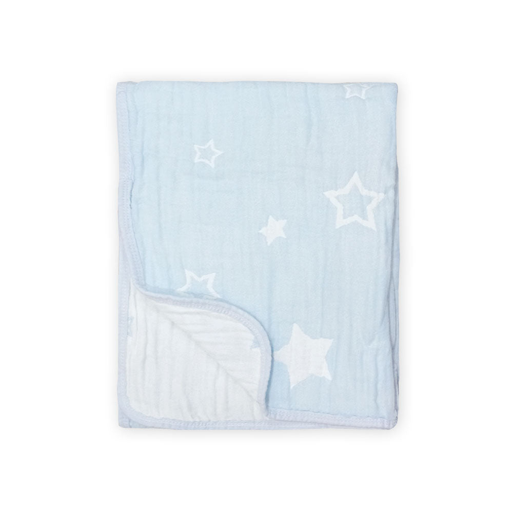 WRAPING SHEET MUSLIN BLUE STARS