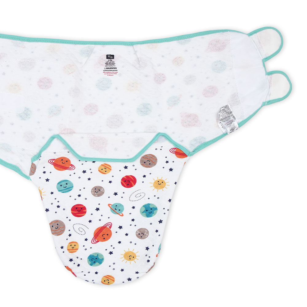 SWADDLE WRAP QUILTED WHITE GALAXY