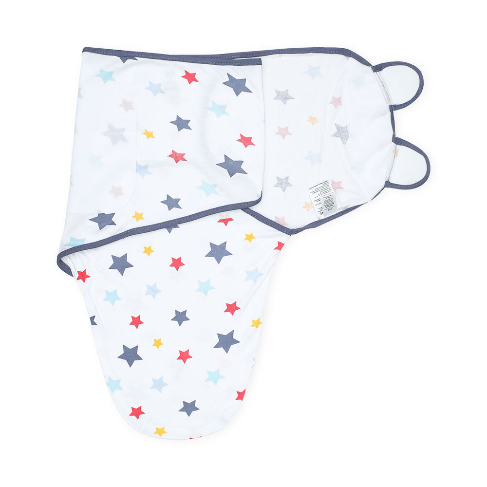 SWADDLE WRAPING SHEET WHITE STARS