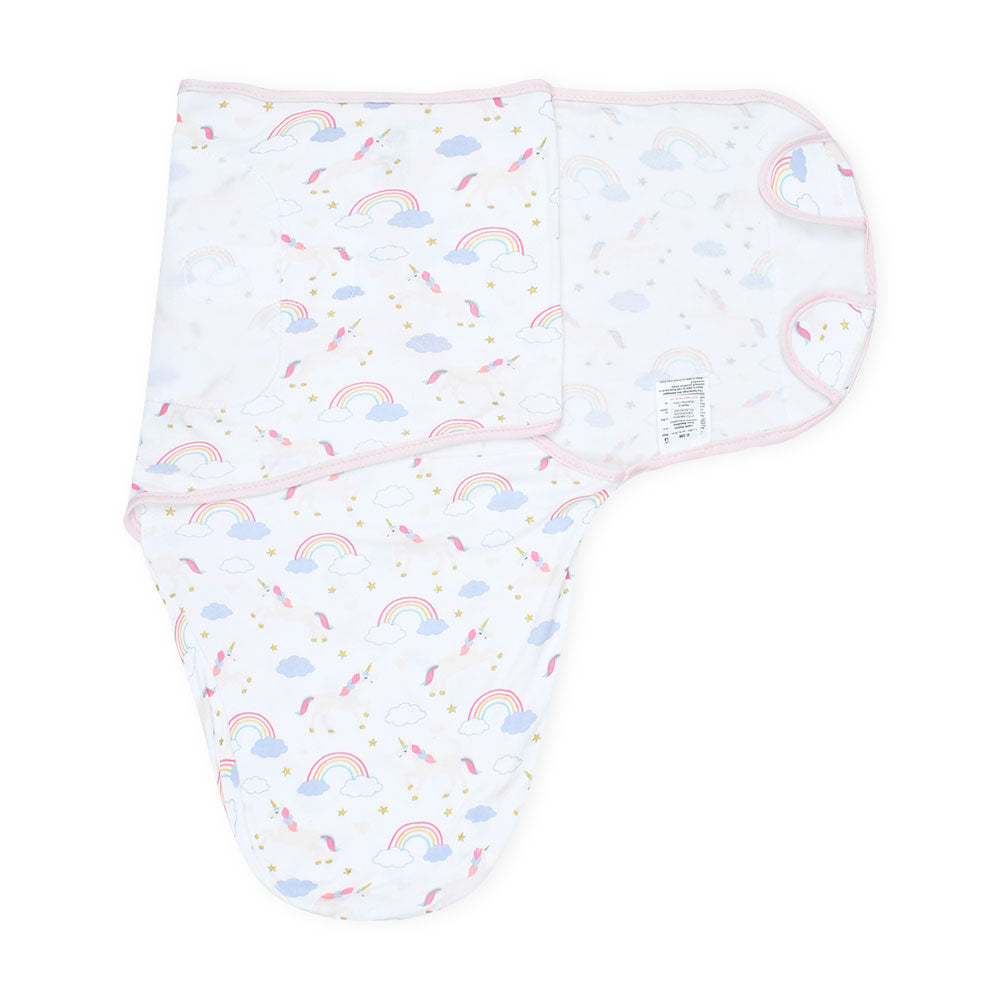 SWADDLE WRAPING SHEET WHITE UNICORN