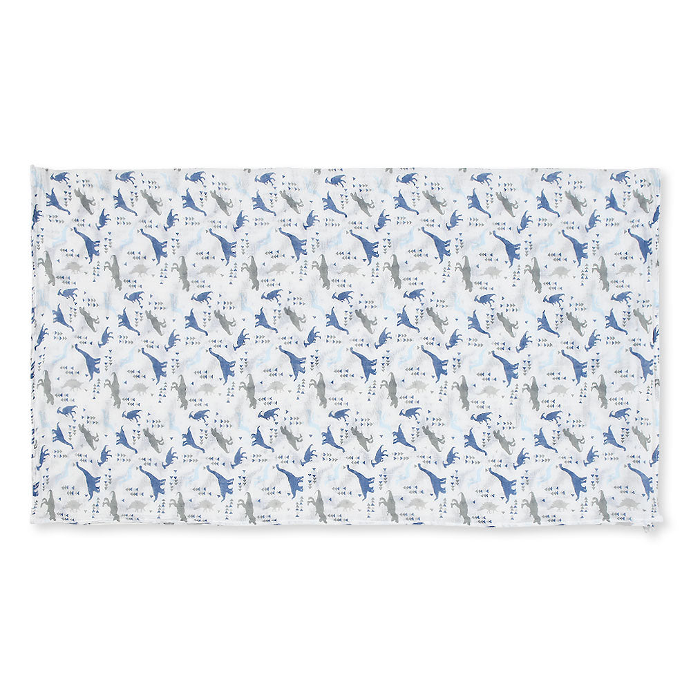 WRAPING SHEET MUSLIN PK-2 BLUE STRIPS & DINOS