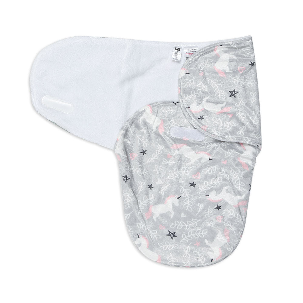 SWADDLE WRAPING SHEET GREY MAGICAL UNICORN