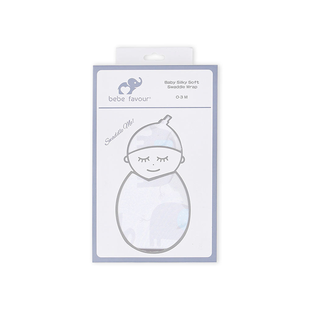 SWADDLE WRAP SILKY SOFT GREEN ELEPHANT