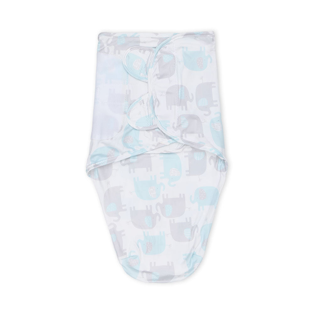SWADDLE WRAP SILKY SOFT GREEN ELEPHANT