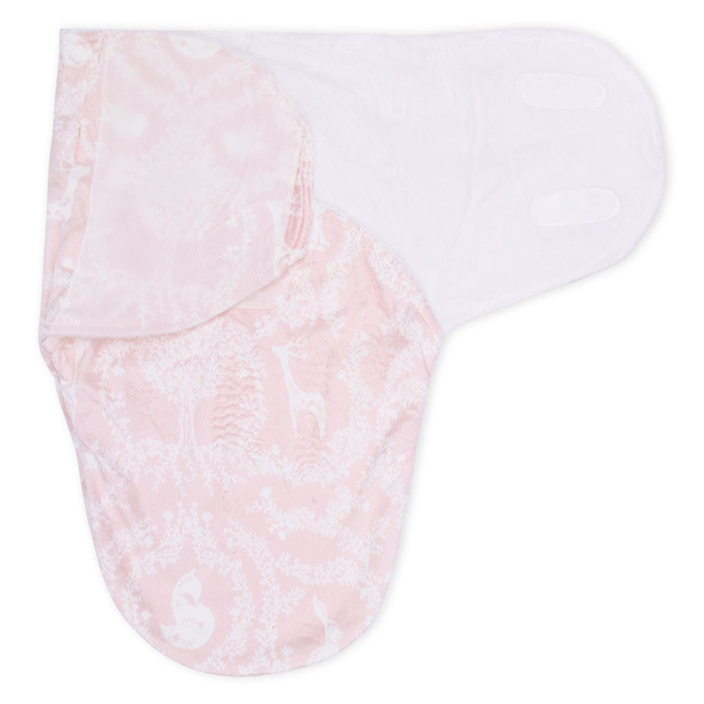 SWADDLE WRAP PLUSH PINK REINDEER