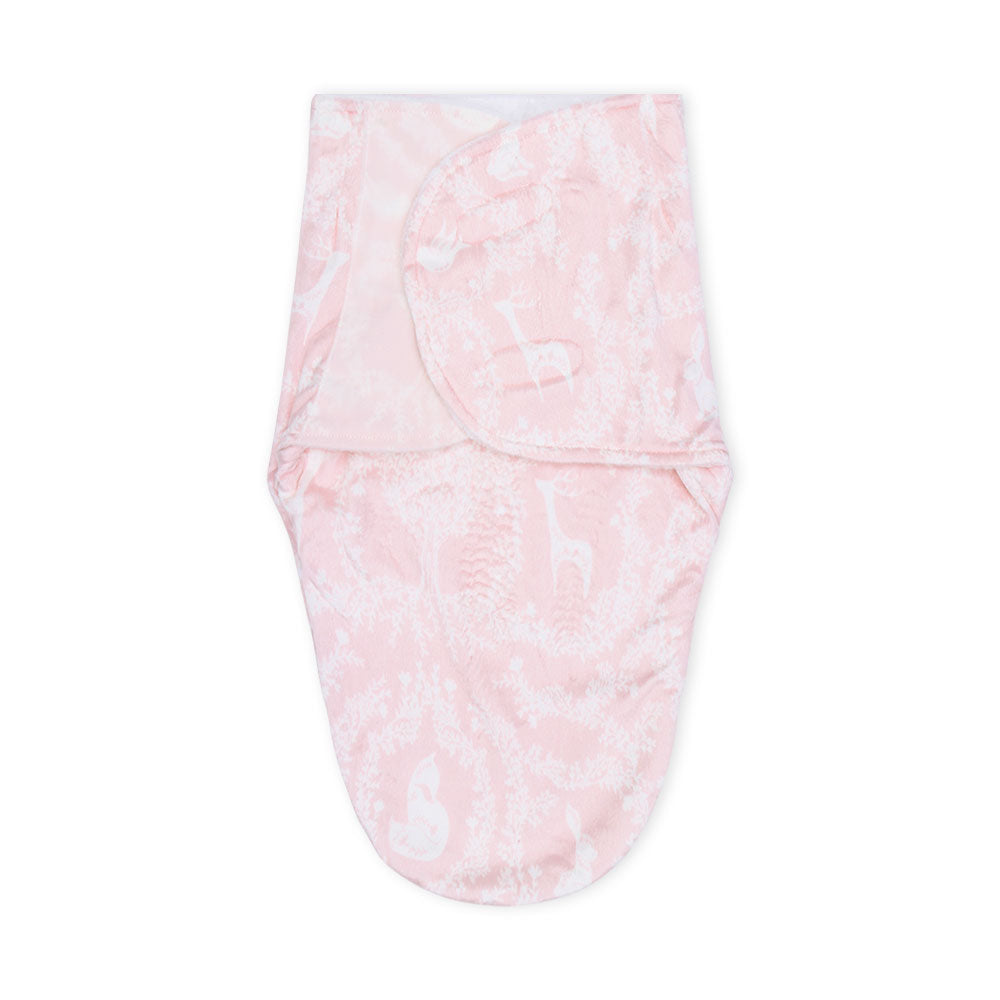 SWADDLE WRAP PLUSH PINK REINDEER