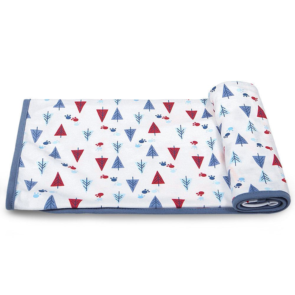 WRAPING SHEET PK-2 SKY BLUE TREES & PAWS