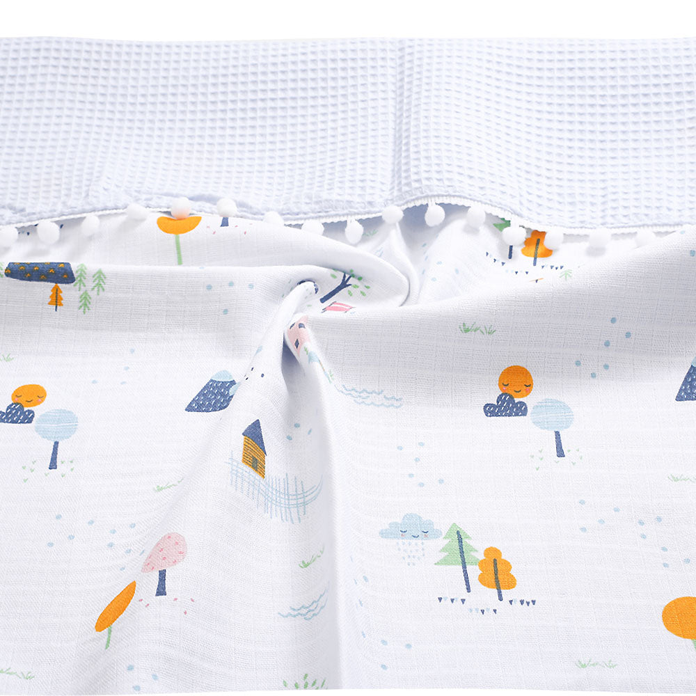 WRAPING SHEET DOUBLE PLY BLUE CLOUD MUSLIN