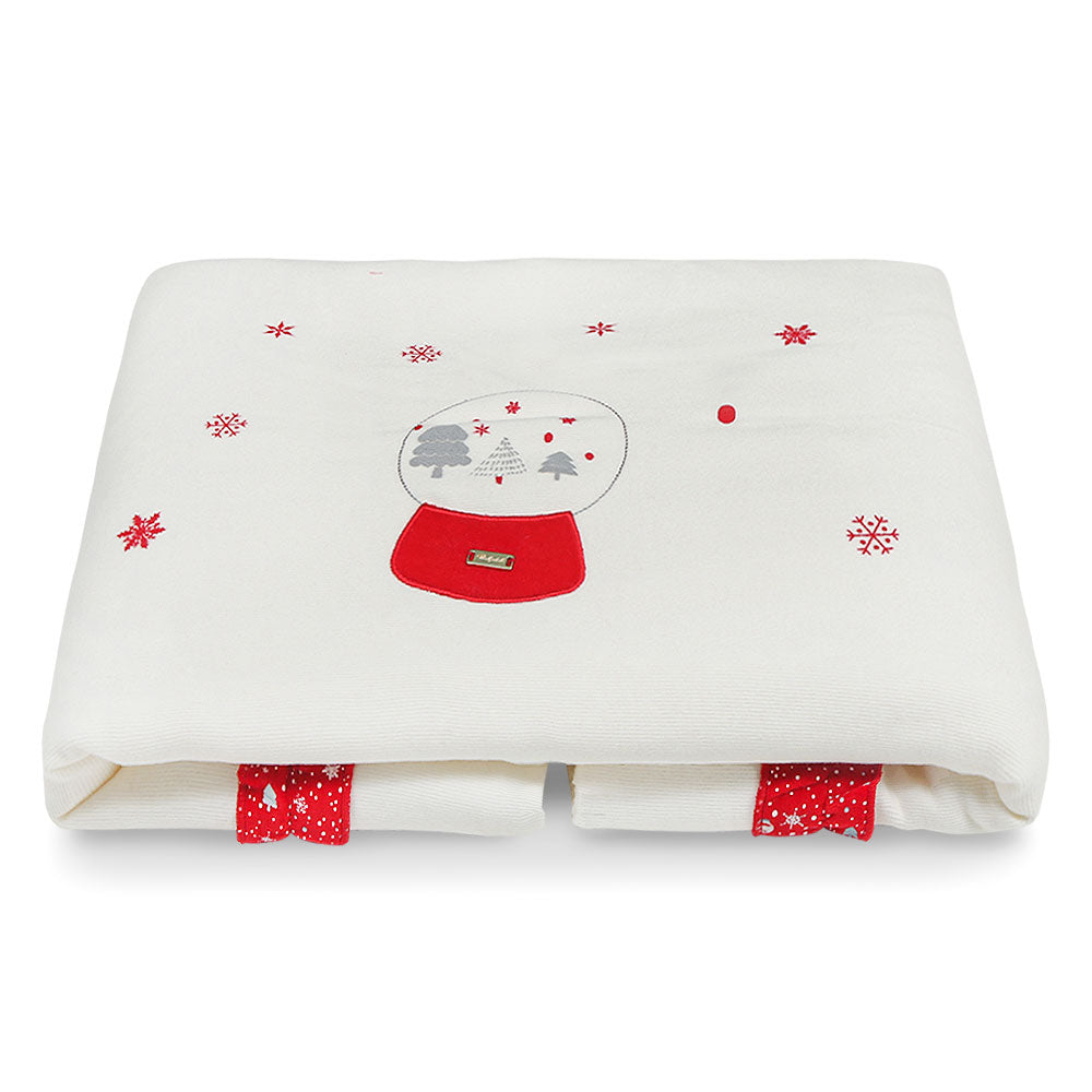 WRAPING SHEET RED SNOW GLOBE COZY
