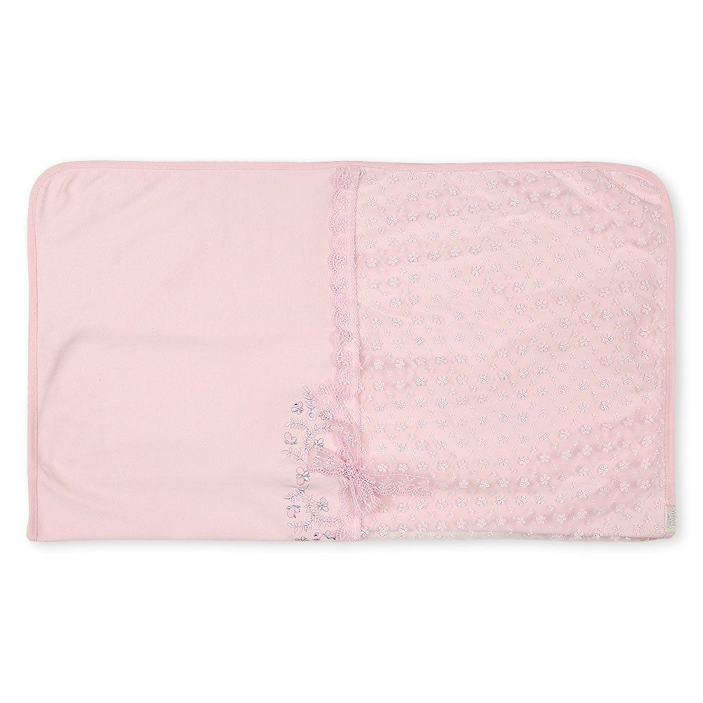 WRAPING SHEET GIRL PINK FLORAL NET