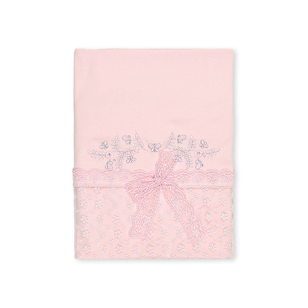 WRAPING SHEET GIRL PINK FLORAL NET