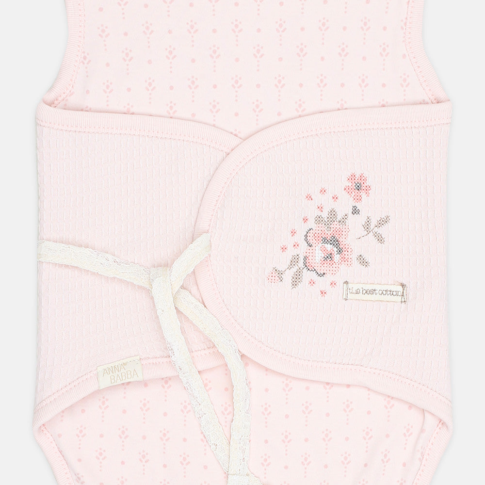 SWADDLE SHEET PINK TEXTURED