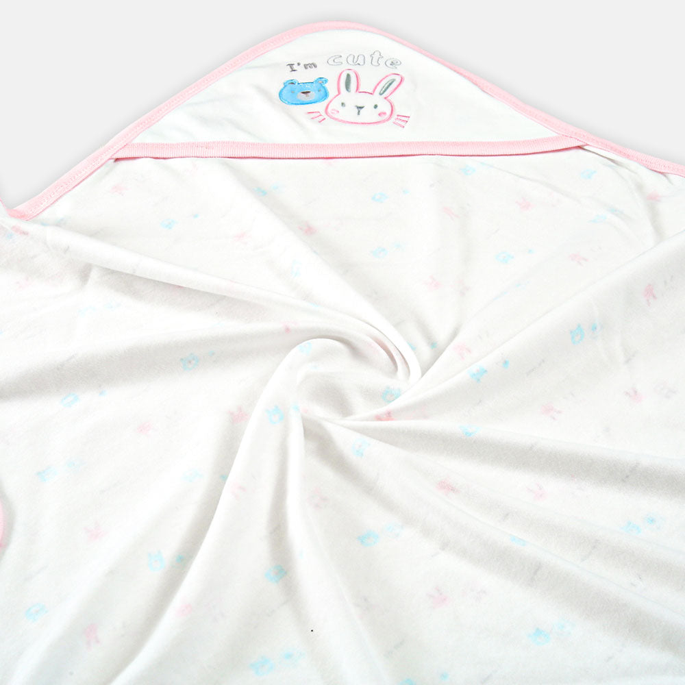 WRAPING SHEET PINK BUNNY AND RED BEAR