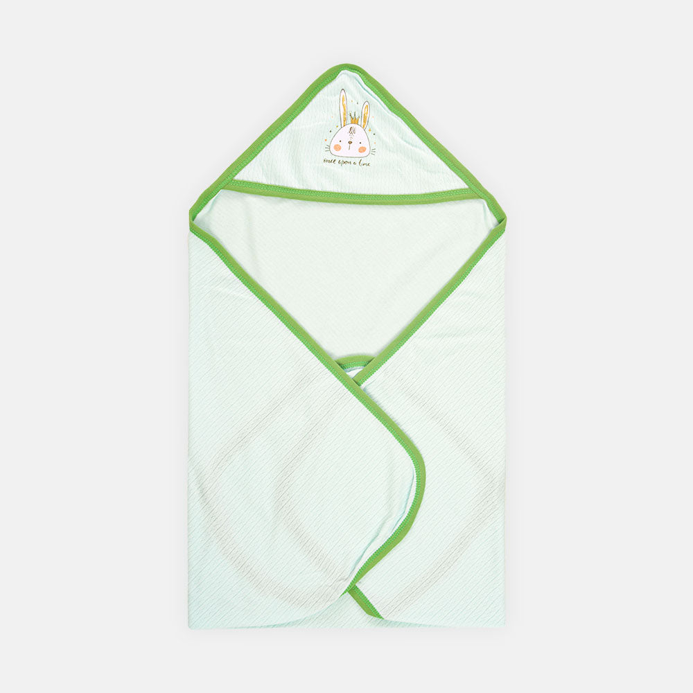 WRAPING SHEET MINT GREEN BUNNY