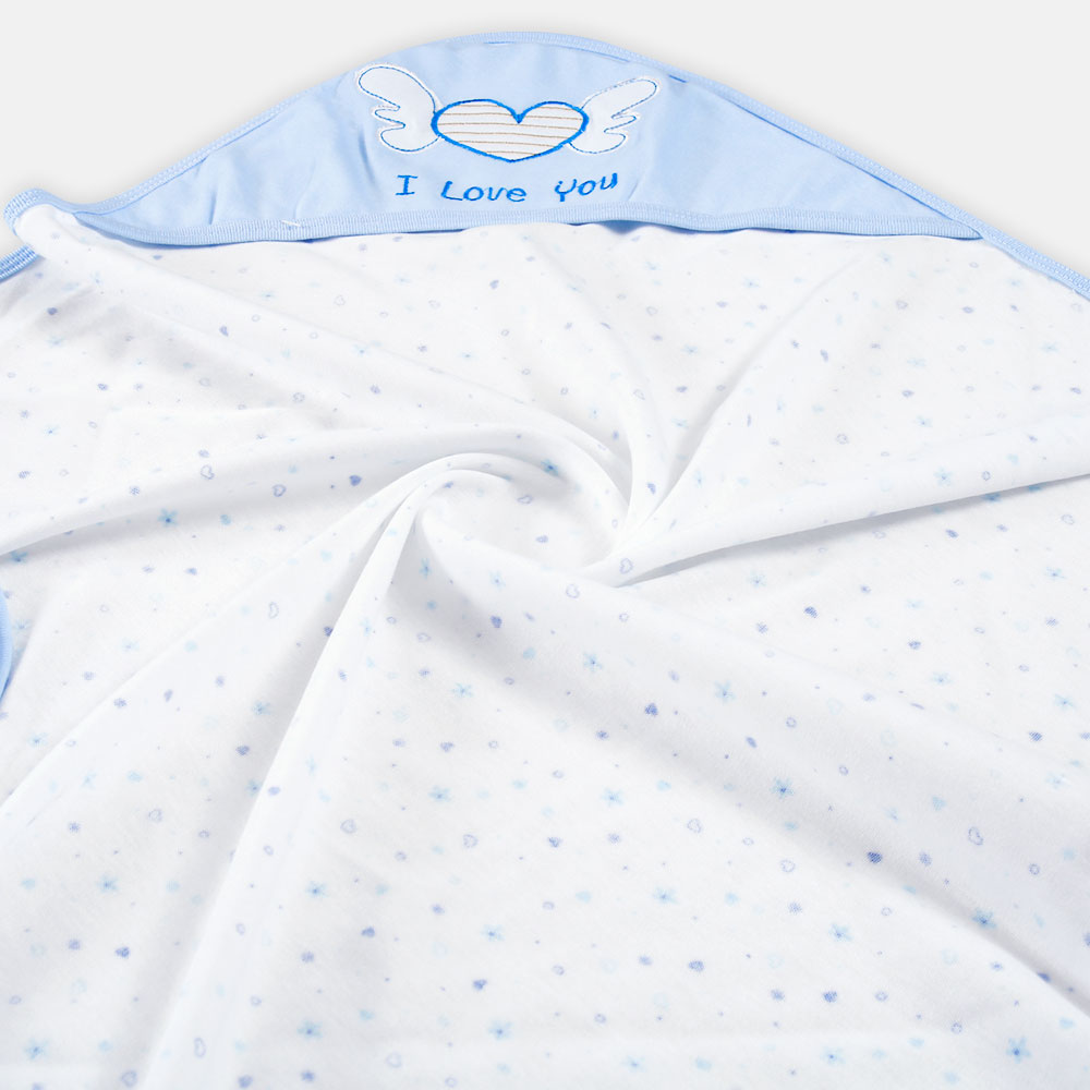 WRAPING SHEET SKY BLUE HEART