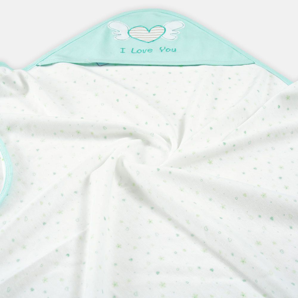 WRAPING SHEET LIGHT SEA GREEN HEART