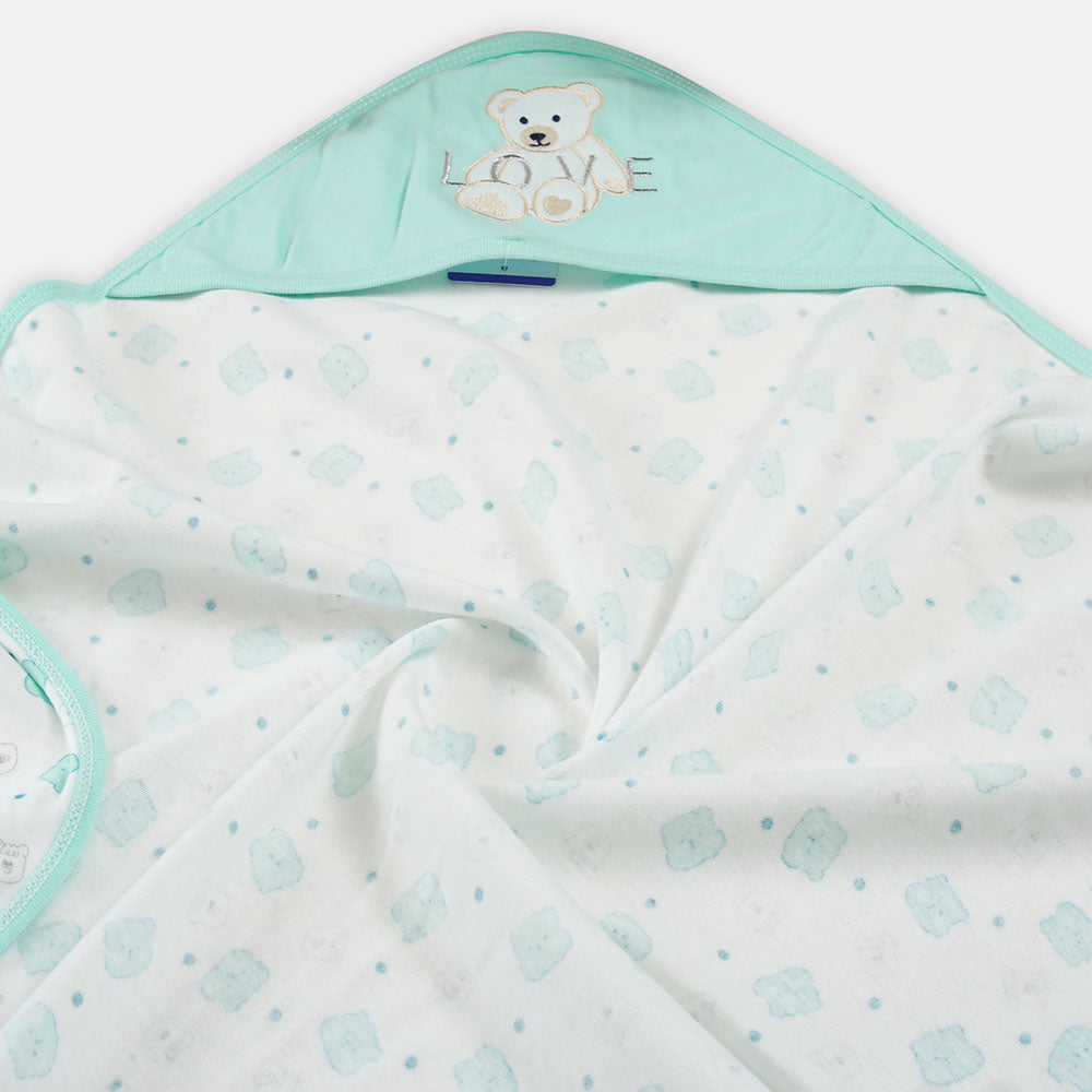 WRAPING SHEET SEA GREEN BEAR