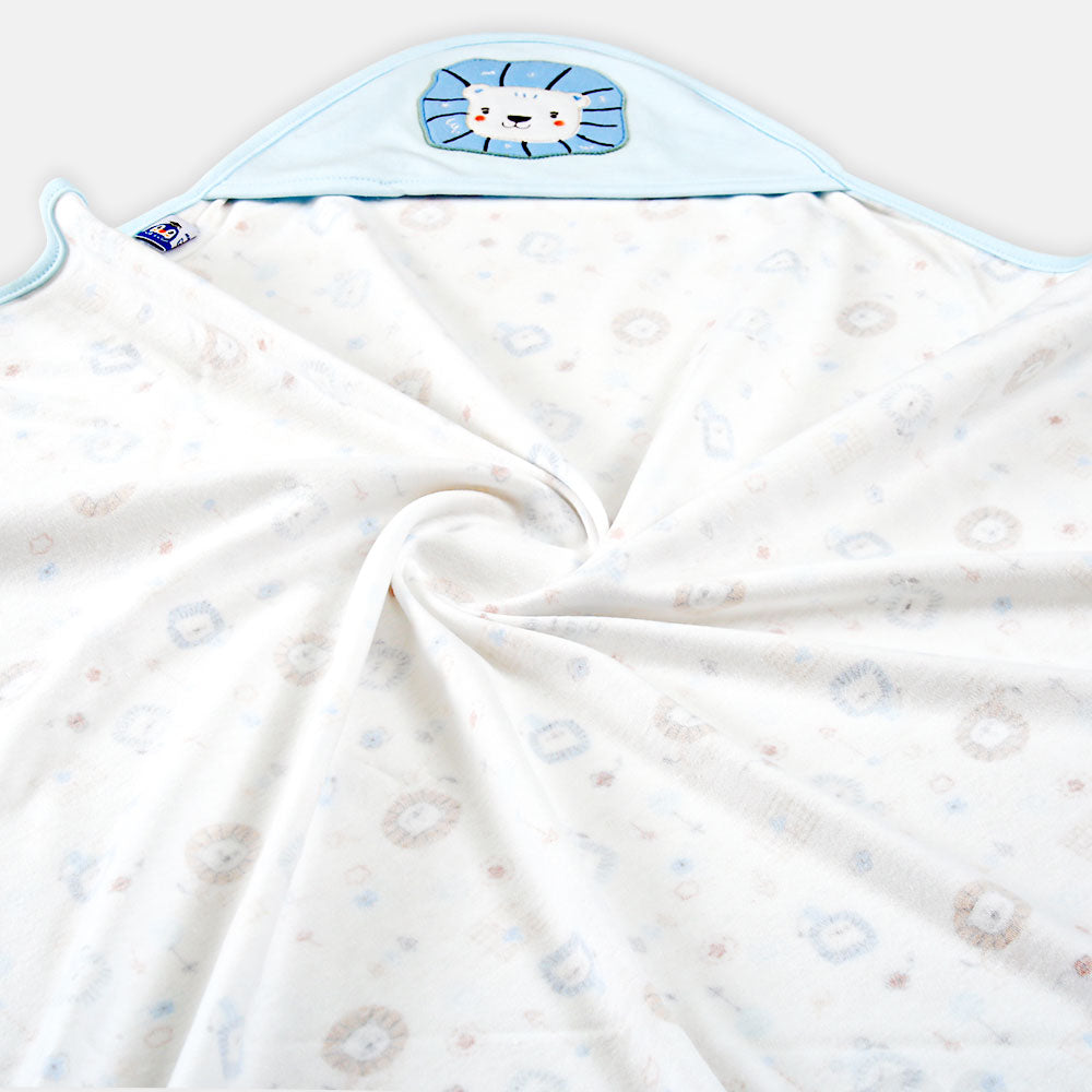 WRAPING SHEET SKY BLUE LION HOOD
