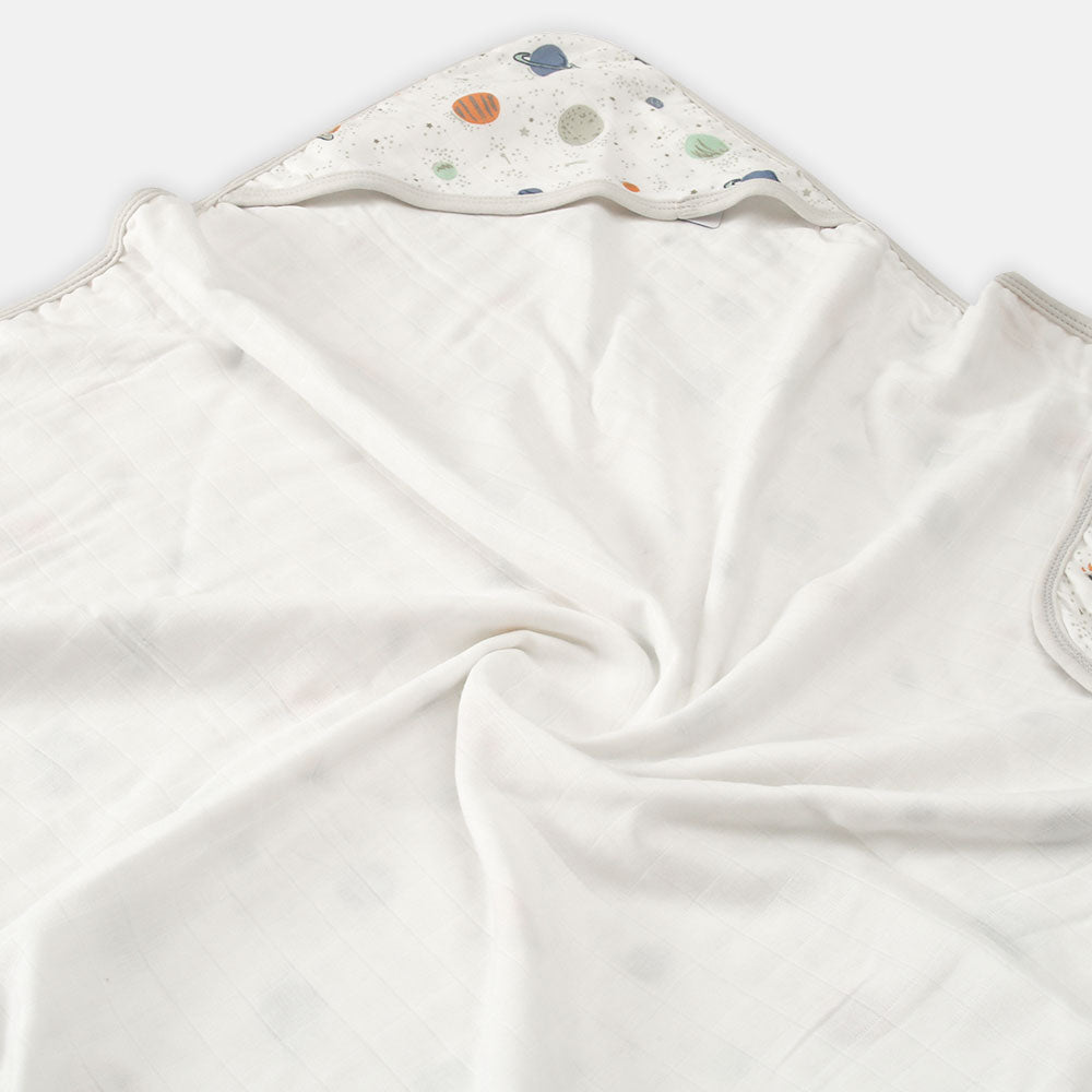 WRAPING SHEET WHITE GALAXY THEME HOODED