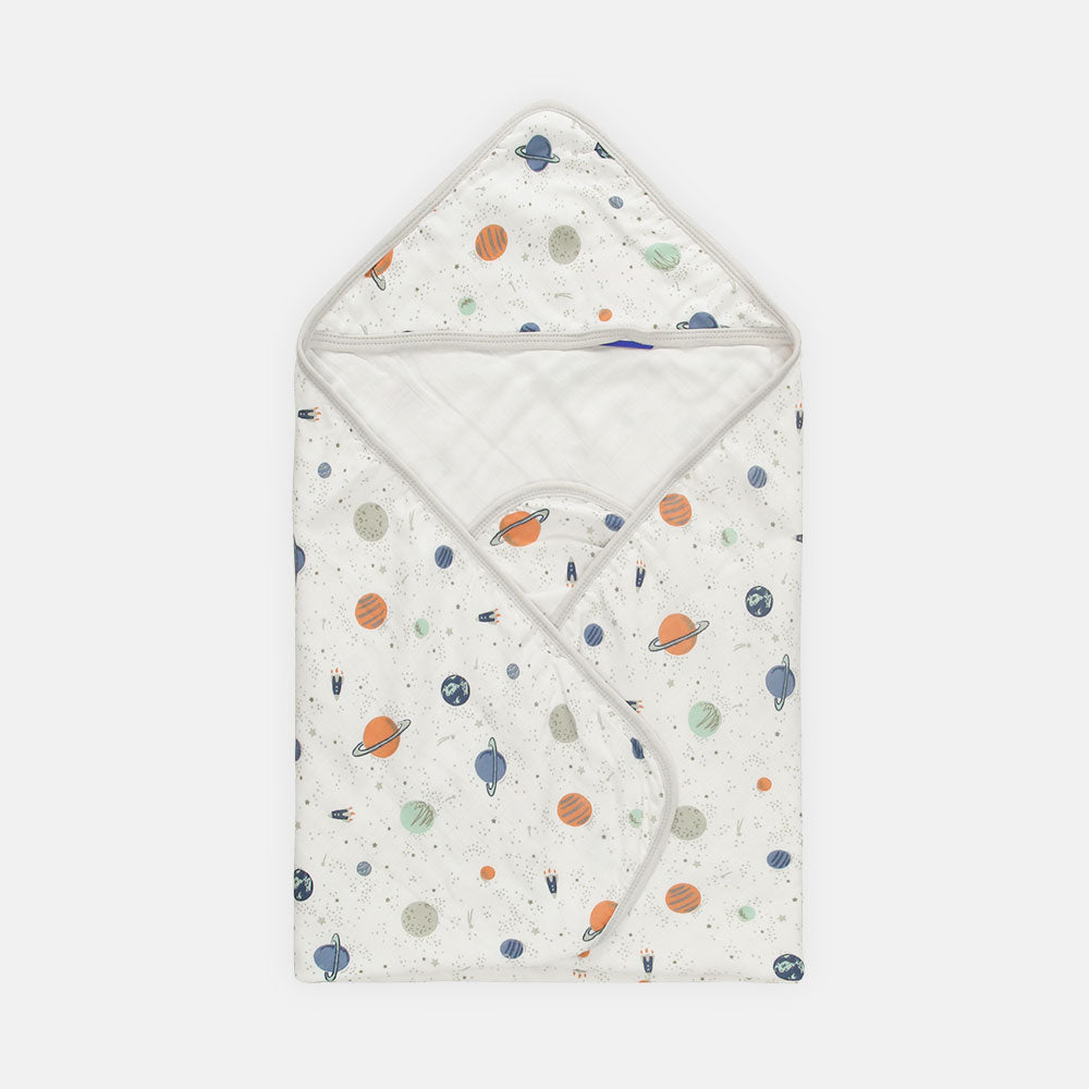WRAPING SHEET WHITE GALAXY THEME HOODED