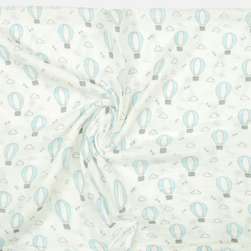WRAPING SHEET MUSLIN PK-3 BLUE BALLON