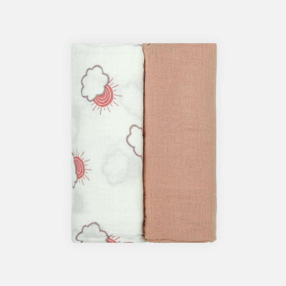 WRAPING SHEET MUSLIN PK-2 MUSLIN CLOUD
