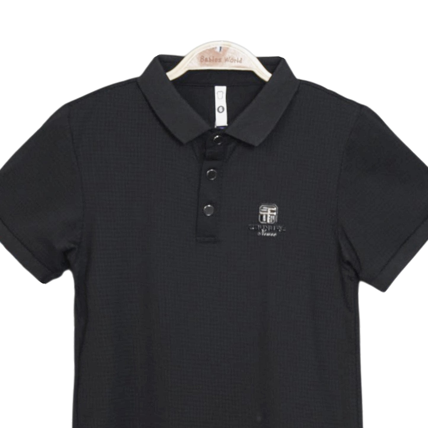 Black Piqué Polo Shirt