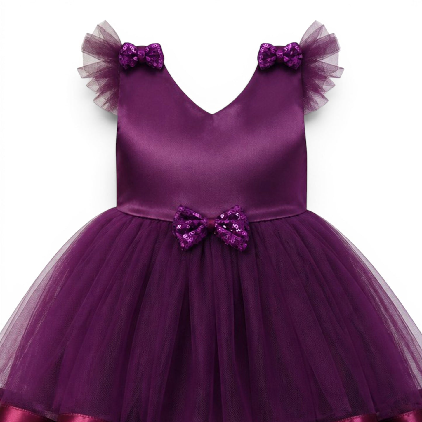 PURPLE BABY GIRL FANCY FROCK GIFT SET