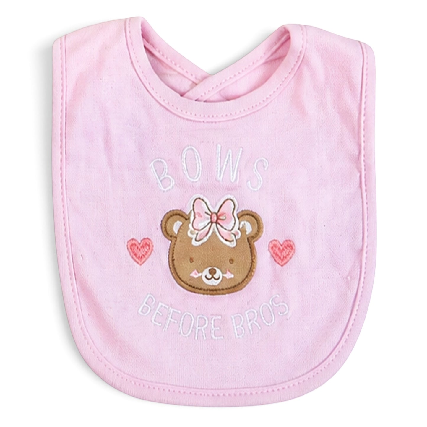 INFANT RUFFLED BIBS PK-3 & 2 BOOTIES