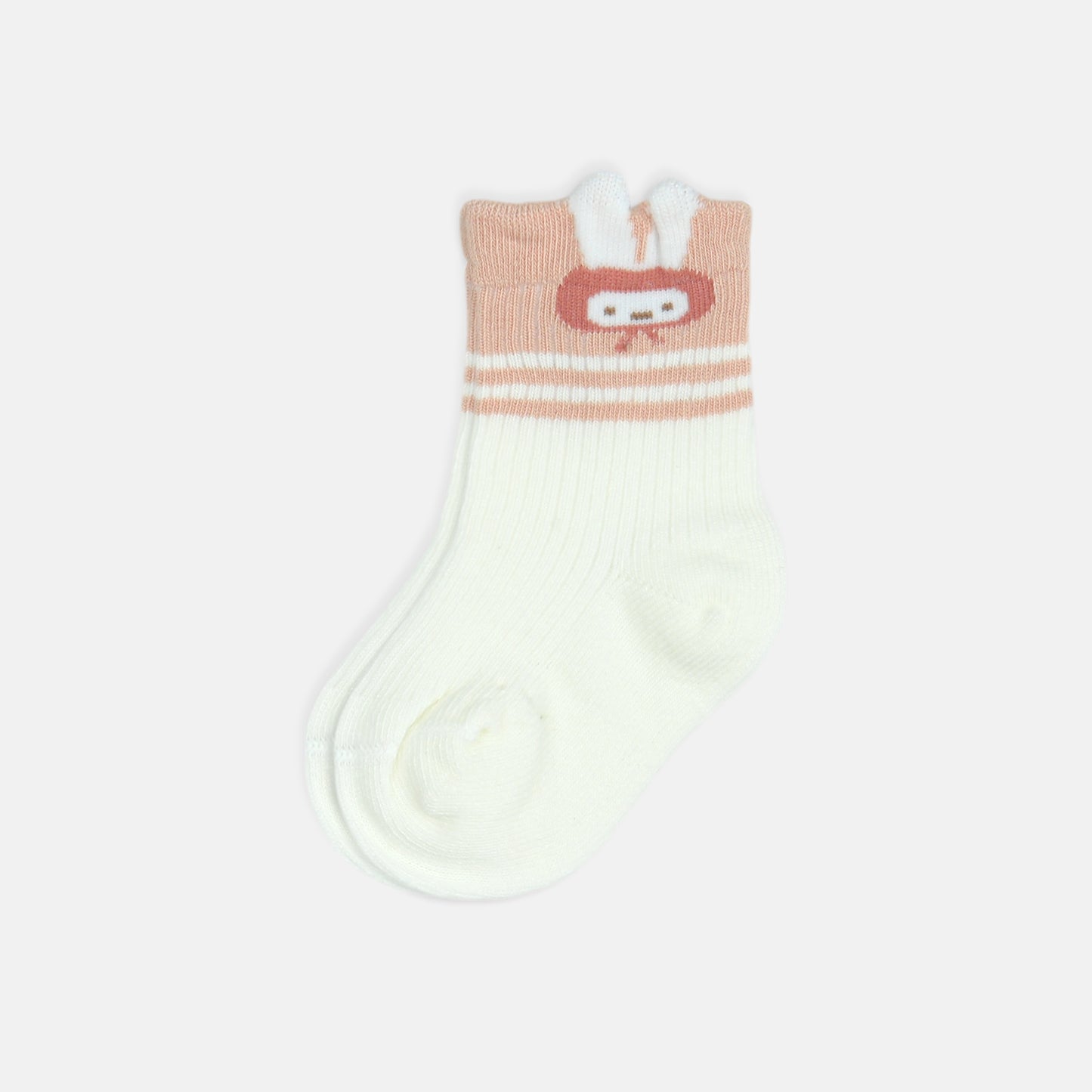 GIRL SOCKS PINK BUNNY EARS CREW