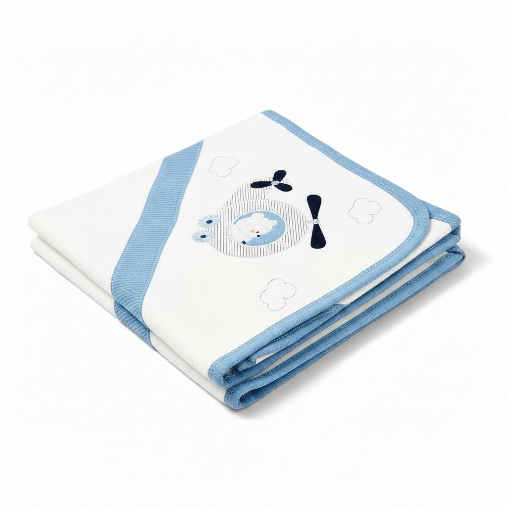 HELICOPTER TEDDY HOODED BATH TOWEL