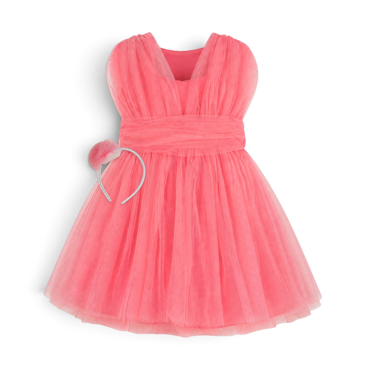 BARBIE PINK PARTY DRESS WITH HEADBAND