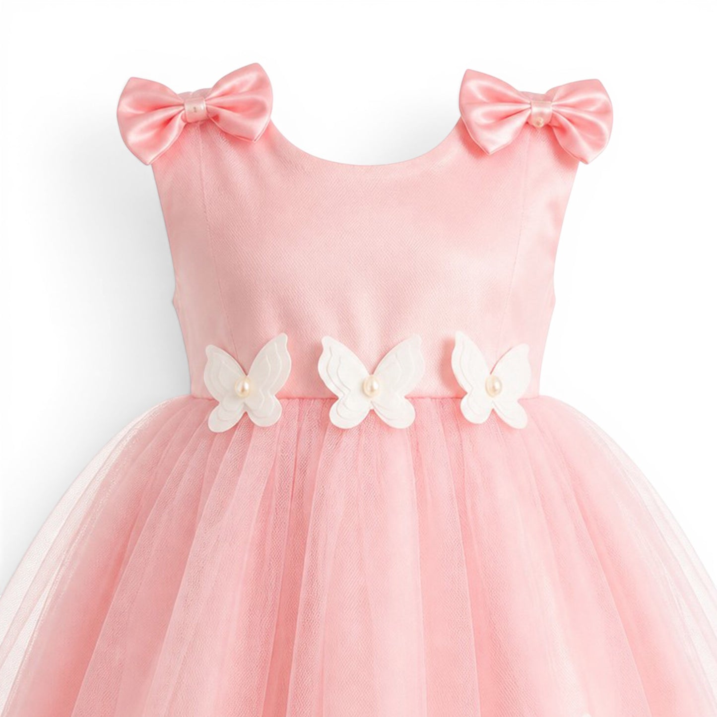 PINK BUTTERFLY BABY GIRL FANCY FROCK GIFT SET