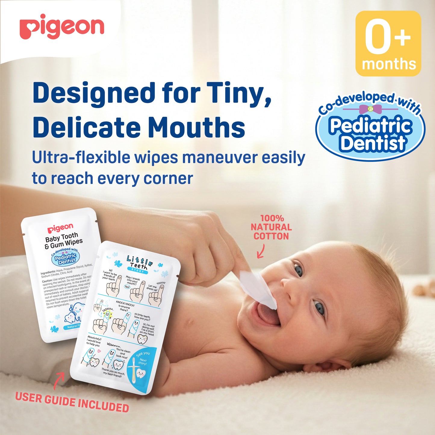 BABY TOOTH & GUM WIPES NATURAL 20S