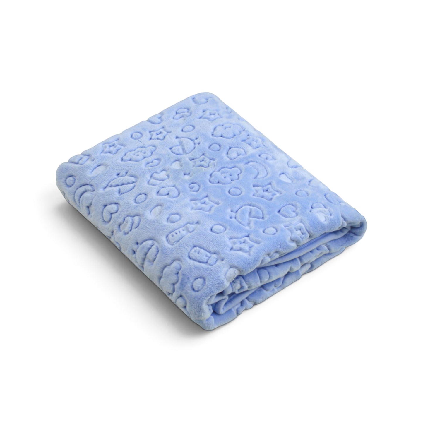 BLUE ICONS EMBOSSED BLANKET