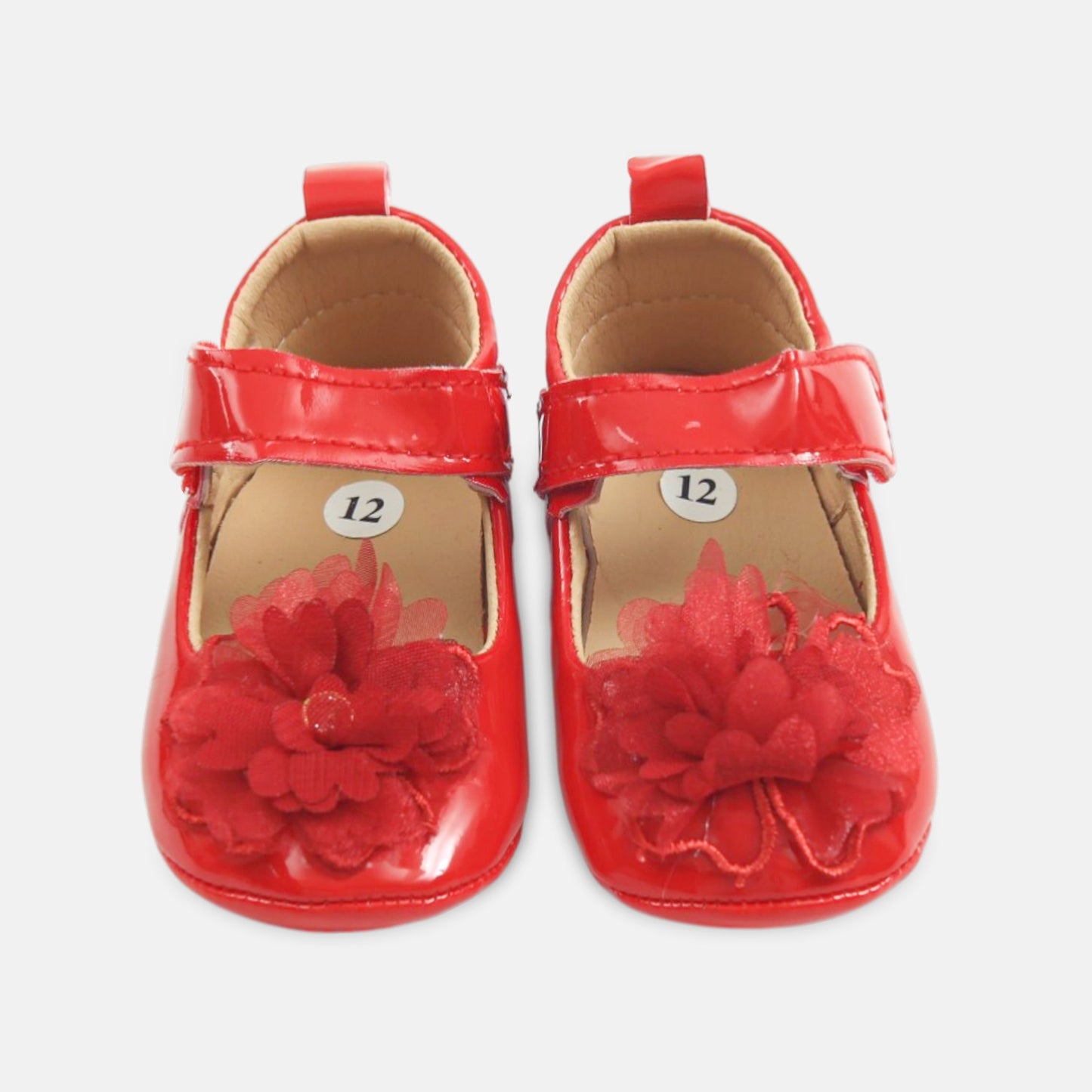Red Glossy Floral Pre-Walker