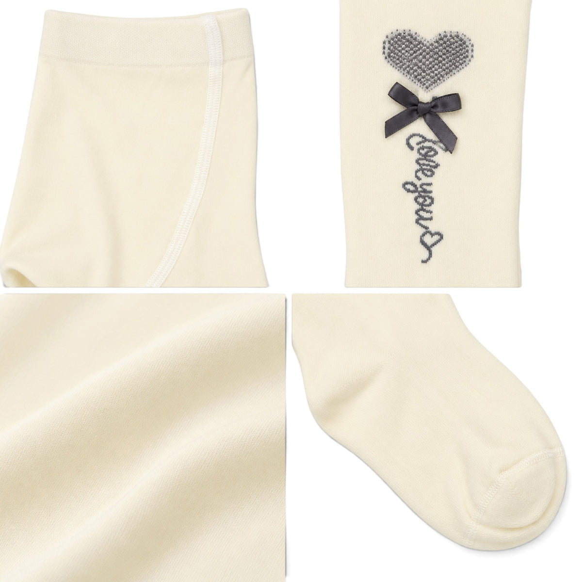 LEGGINGS LOVE YOU HEART CREAM