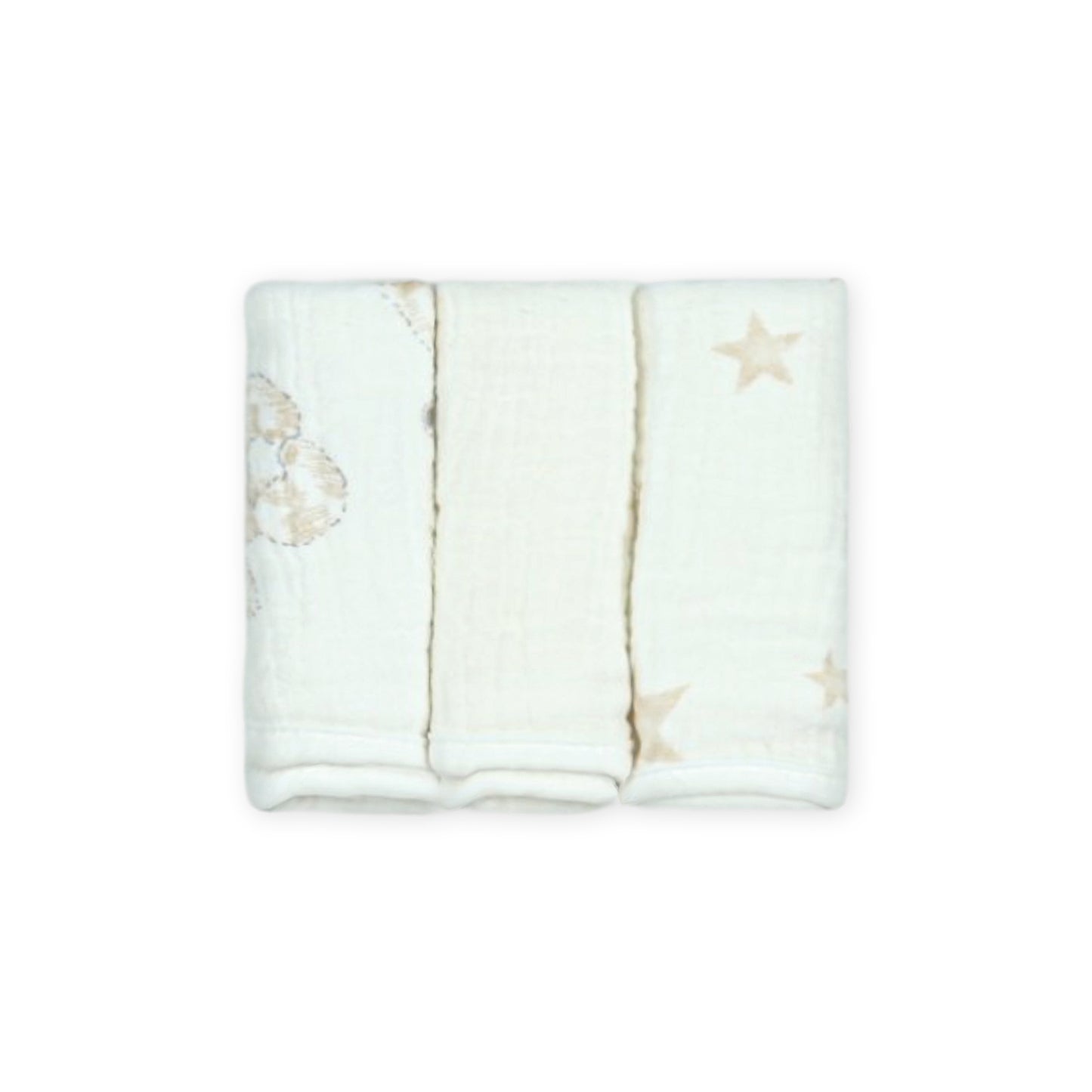 FACE TOWEL MUSLIN PK-3 GOLDEN GALAXY