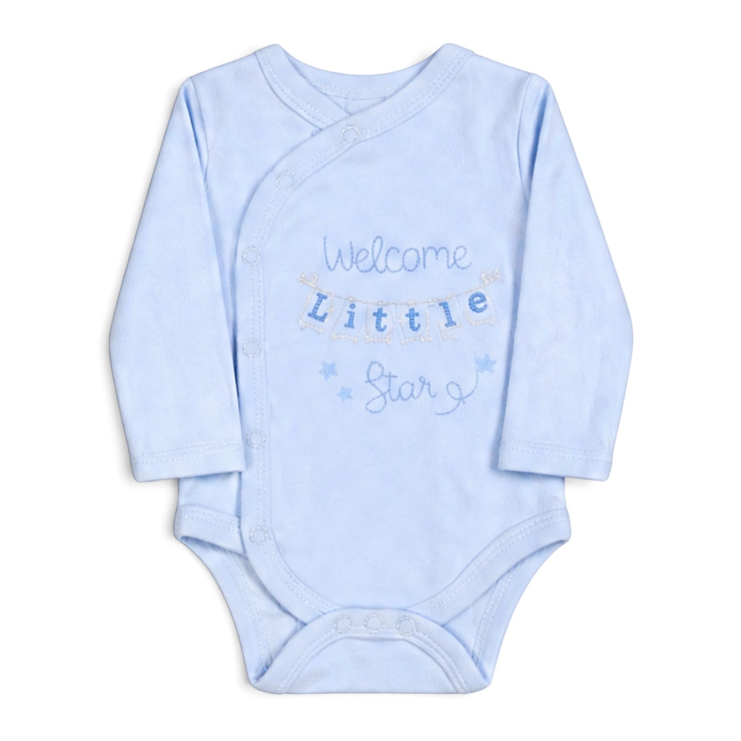 BLUE & WHITE LAYETTE SET BOYS